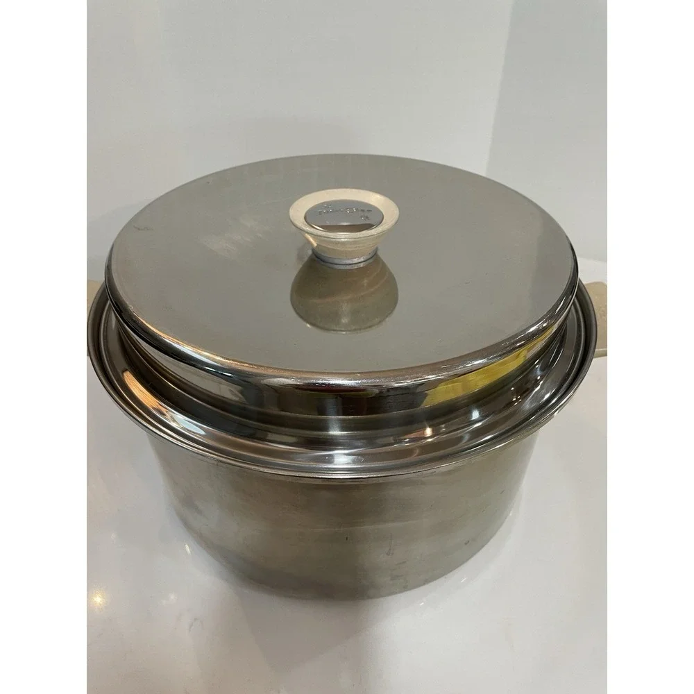 Vintage Twin Star Regal‎ Ware 18-8 Tri-Ply Stainless Steel 8 qt Stock Pot w/Lid